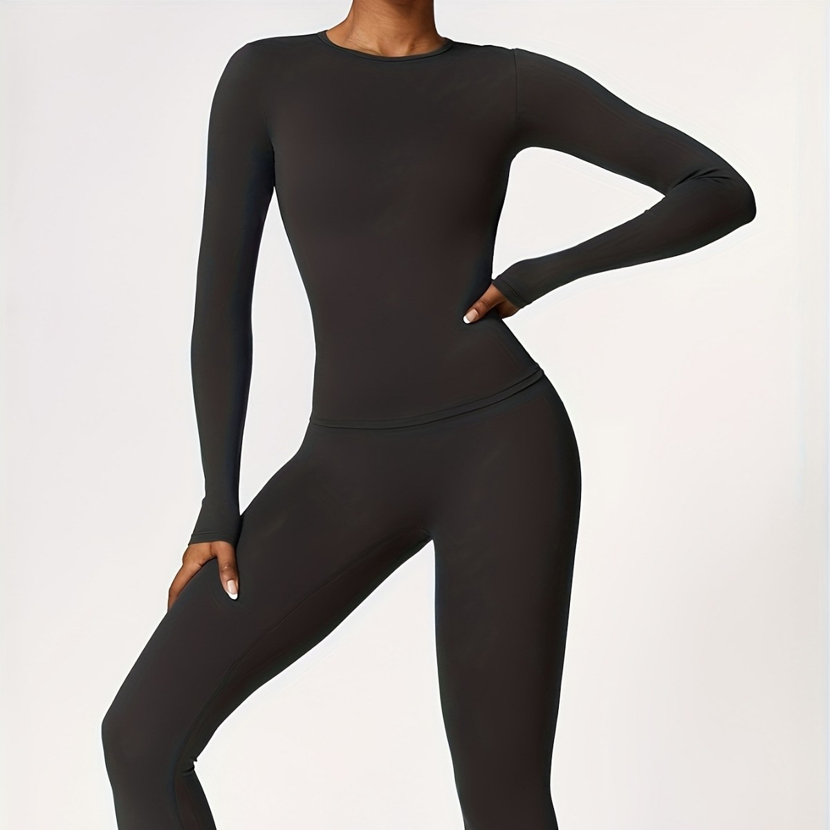 Pilates & Yoga Reversible Mockneck Sweatshirt - Dar kesim yoga kıyafeti ince uzun