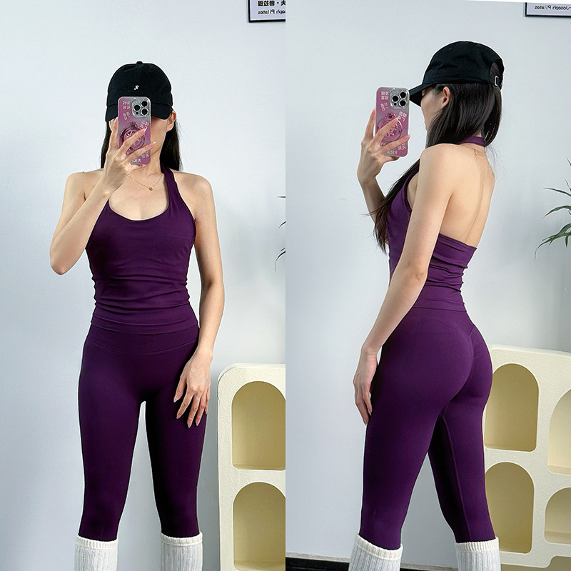Pilates Yoga Clothes - Profesyonel Boyundan Askılı Yoga Fitness Egzersiz