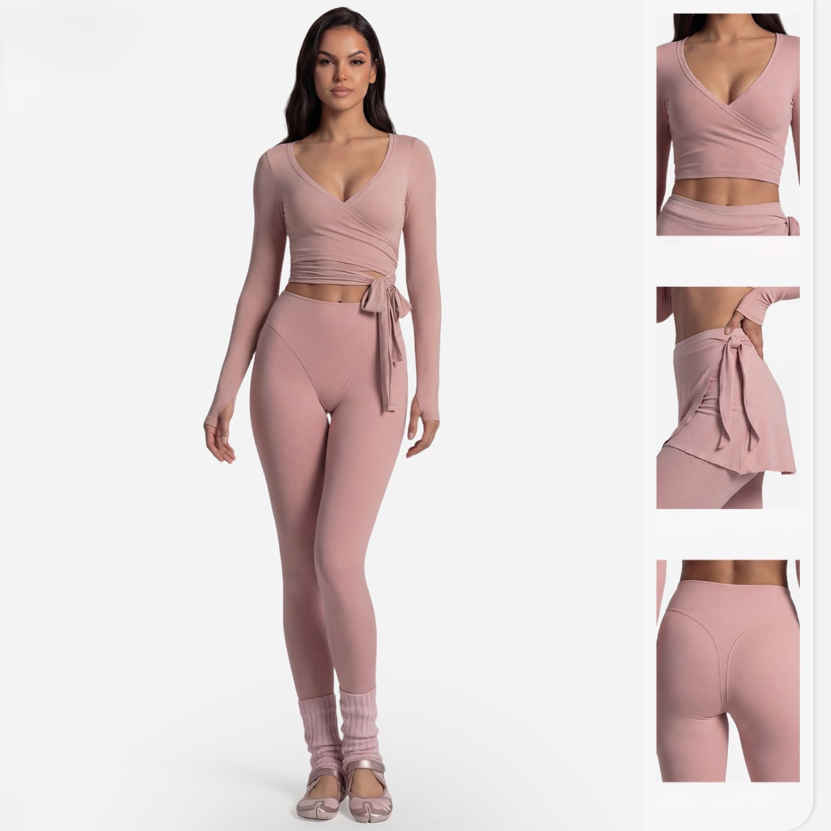 Uzun Kollu Yoga Üstü Çapraz Ön - Pilates Yoga Clothes incelemesi ve fiyatı